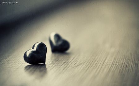 عکس عاشقانه دو قلب سیاه two black hearts