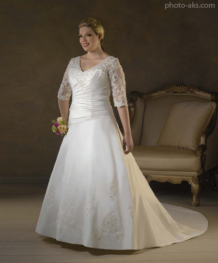 مدل لباس عروس برای چاق ها fat woman wedding dress