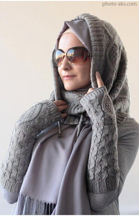 مدل شال زمستانی دخترانه winter hijab style