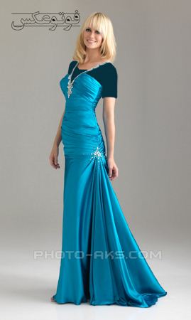 لباس مجلسی آبی مدل 2012 lebas majlesi abi