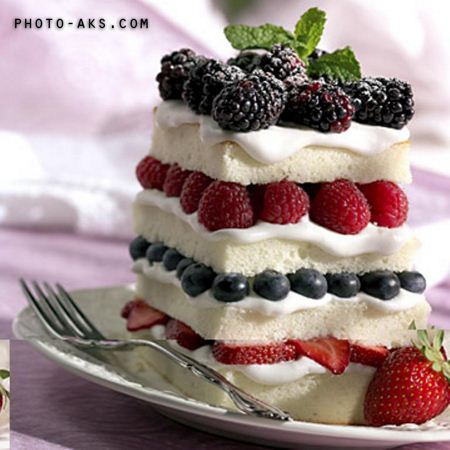 کیک تمشکی Raspberry Cake