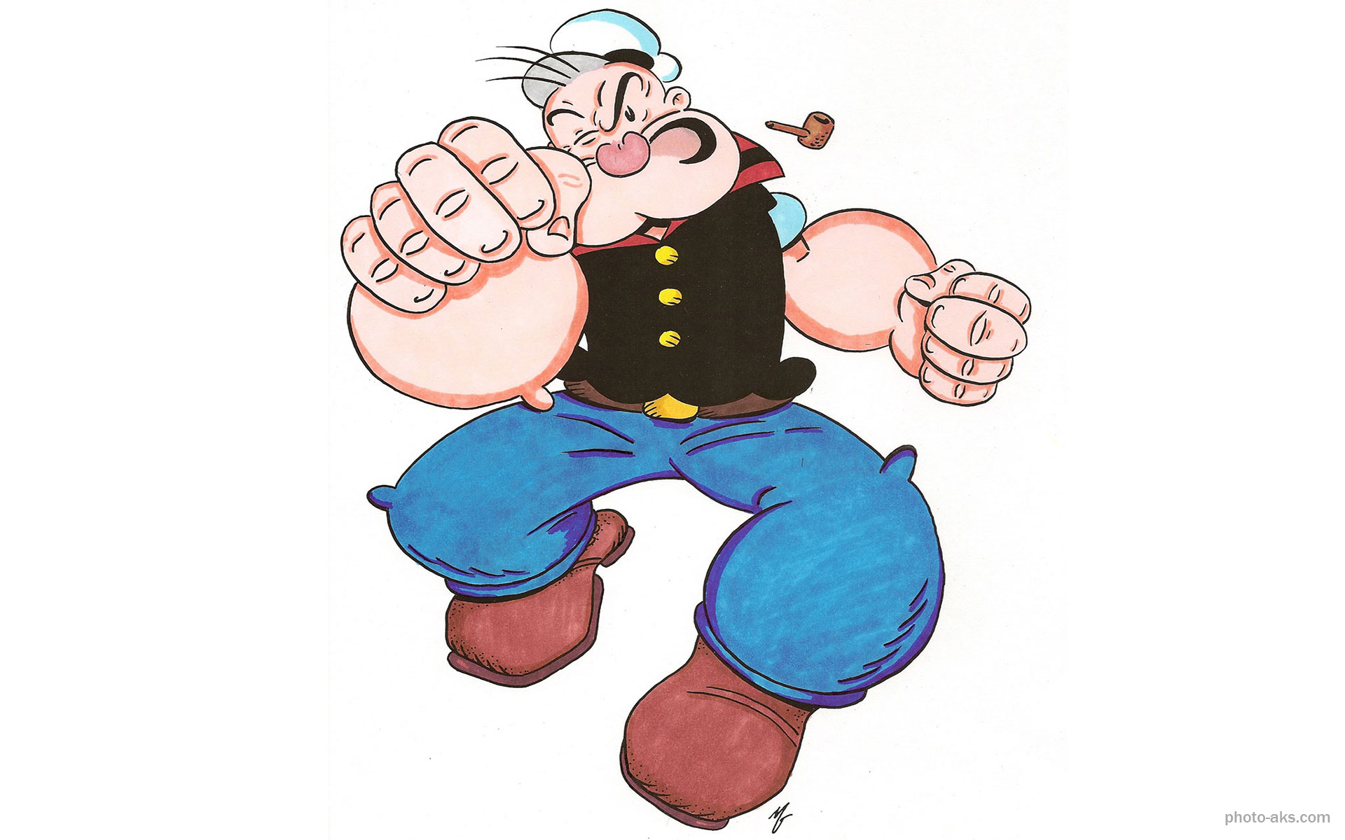 عکس نقاشی کارتون ملوان زبل cartoon popeye drawing