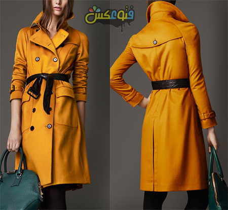 اورکت بلند زنانه نارنجی woman winter overcoat