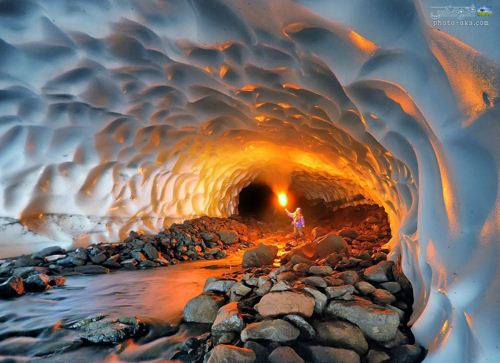 عکس تونل یخی در کشور روسیه