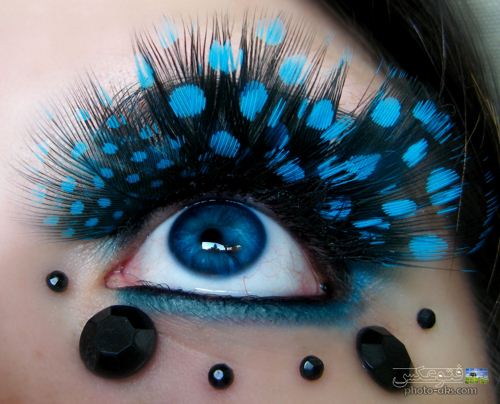 عکس چشم آبی با پلک مصنوعی بلند طرح 2013