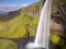 آبشار بلند زیبا ایسلند