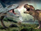 عکس جنگ میان دایناسورها