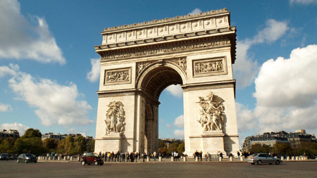 عکس بنای طاق پیروزی پاریس Arc de Triomphe