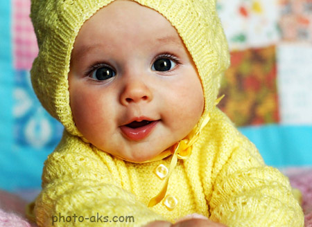 عکس بچه ناز و خوشگل baby yellow dress