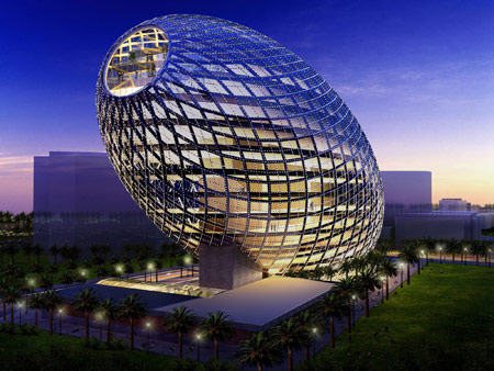 ساختمان تخم مرغی شکل سایبرتکچر architecture cybertecture egg