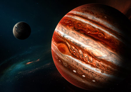 عکس زیبا سیاره مشتری jupiter planet wallpaper