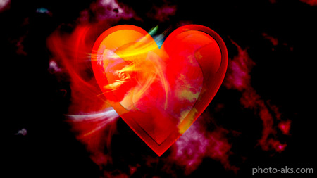 عکس زمینه قلب قرمز عاشقانه love abstract heart wallpaper