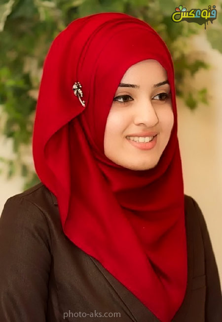 مدل شال قرمز زیبای ترکی red hijab designs