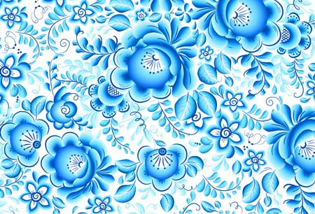 عکس فانتزی گلهای آبی abstract blue flowers