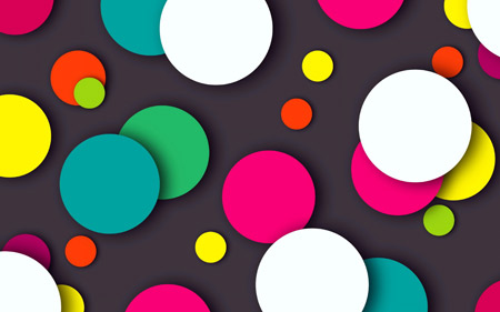 عکس انتزاعی دایره های رنگارنگ abstract circles