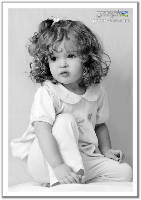 عکس سیاه و سفید دختر بچه aks dokhtar bache naz