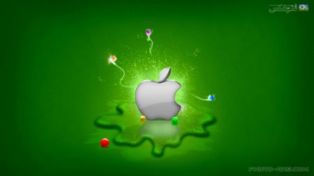 والپیپر لوگوی سبز اپل apple green logo