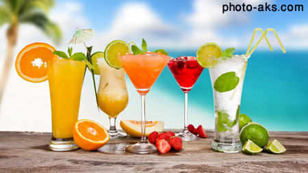 نوشیدنی های خنک تابستانی beach cool drinks