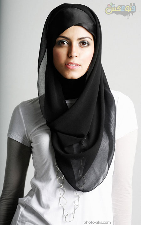 مدل روسری شال مشکی باحجاب black hijab styles