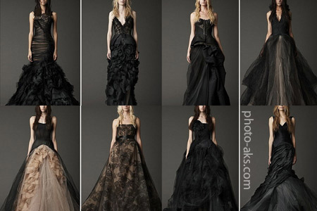 مدل لباس های عروس سیاه black weddong dress models