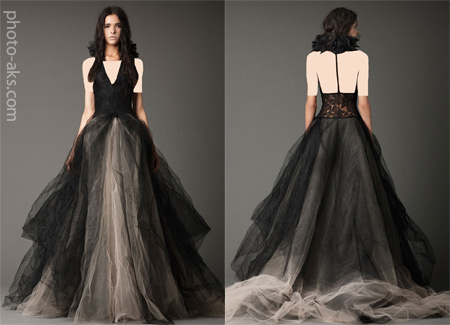 مدل لباس عروس مشکی black wedding dress 2014