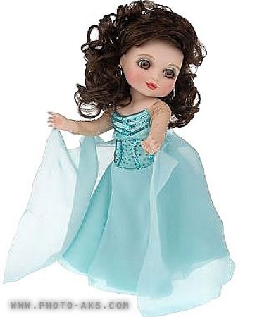 عروسک با لباس آبی blue dress doll