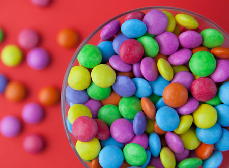 پوستر اسمارتیز های رنگی خوشگل colorful candy bowl