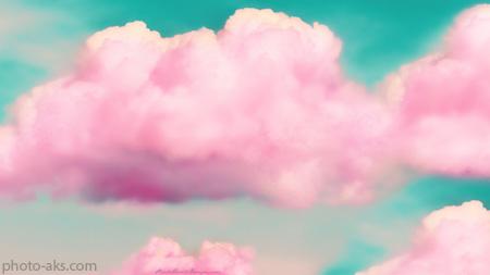 ابرهای صورتی زیبا pink effect clouds
