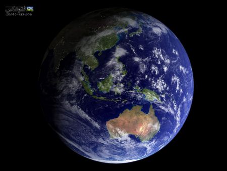 عکس بسیار زیبا از کره زمین earth map in night