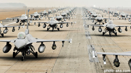 فرودگاه جنگنده های اف 16 jets military airfield
