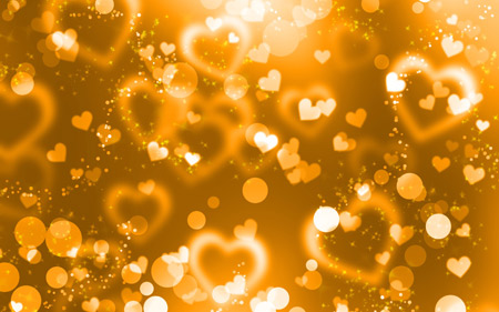 پس زمینه قلب های طلایی درخشان golden shine wallpaper