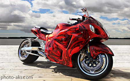 موتور سیکلت سوپر اسپرت قرمز red motorcycle wallpaper