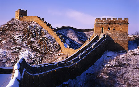 عکس دیوار بزرگ چین در زمستان great wall china in winter