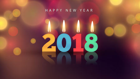کارت پستال تبریک سال 2018 happy new year 2018