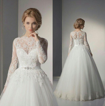 مدل لباس عروسی جدید دانتل lebas aroos dantel