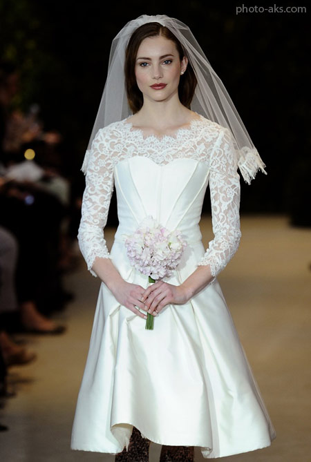 لباس عروس کوتاه با تور دانتل lebas aros kotah