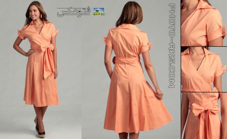 مدل لباس مجلسی نارنجی lebas majlesi narenji