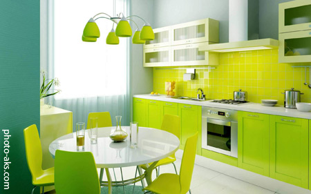 دکوراسیون آشپزخانه لیمویی lemon kitchen design