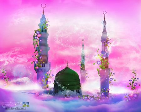 پس زمینه صورتی اسلامی مسجد islamic pink wallpaper