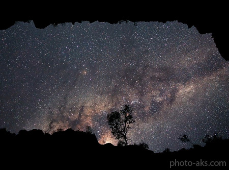 کهکشان راه شیری در آسمان شب milky way in night