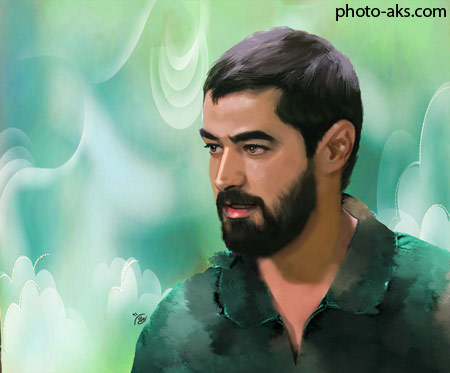 نقاشی چهره شهاب حسینی nagashi az shahab hoseini