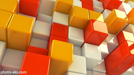 مکعب های سه بعدی گرافیکی 3d cube wallpaper
