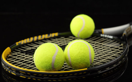 عکس راکت و توپ تنیس racket and balls tennis
