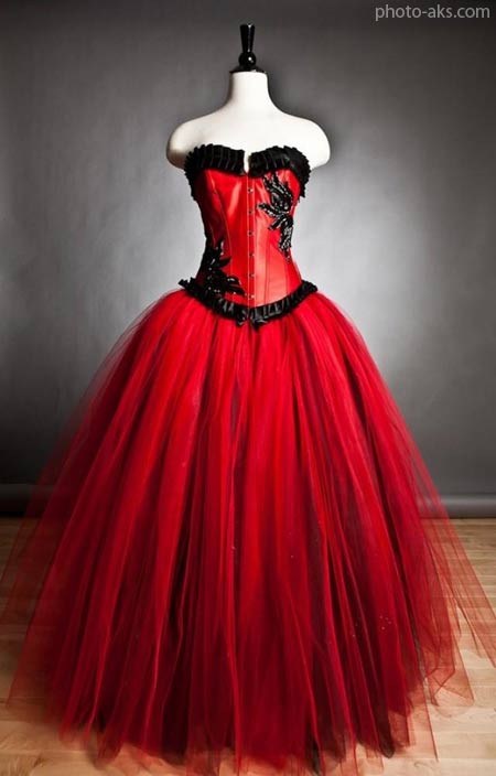 لباس عروس قرمز فشن red wedding dress