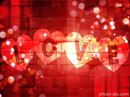 پوستر لاو و قلب های قرمز red love heart