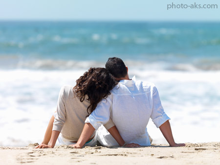 عکس عاشقانه در کنار ساحل romantic love in beach
