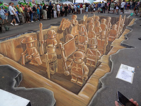نقاشی سه بعدی سربازان چوبی wooden soldiers 3d art