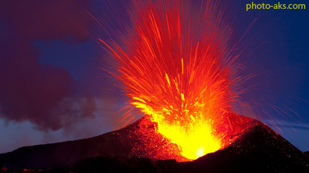 فوراه کوه آتشفان volcano eruption