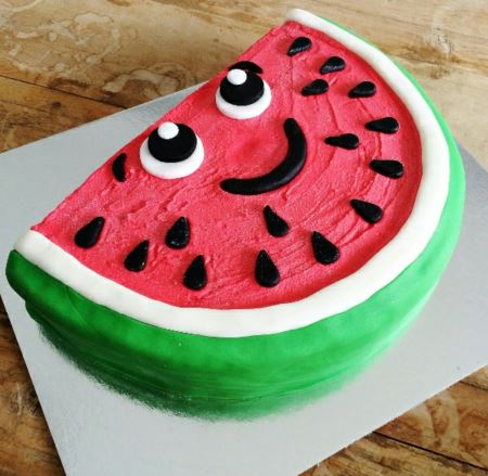 کیک شکل هندوانه water melon cake