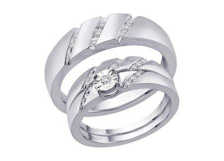 حلقه ست طلای سفید wedding ring sets